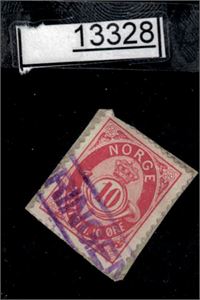 Nk 53 VI o. Del av linjestempel "VØRINGEN". Merket med feil