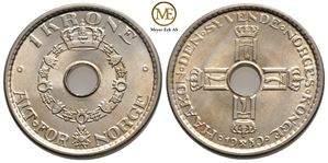 1 krone 1950 Haakon VII. Prakt
