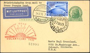 Germany. Five Zeppelin covers 1930-1936 (3 envelopes and 2 cards).