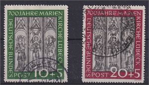 Tyskland, BRD Mi 139 og 140 pent stemplet