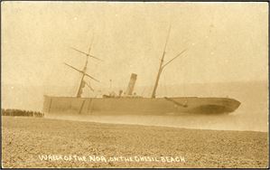 Wreck of the "NOR" on Chesil Beach. K-2