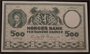 500 kroner 1971 A. Kv.1+