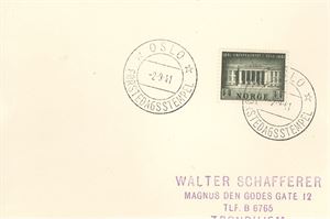 NK 260 Universitetet FDC 2-9-41 (500.-)
