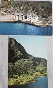 2 stk postkort Tysnes -  Flatråker og Nymark