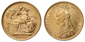 Australia Sovereign 1892 S Kv 1+