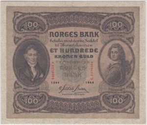 100 kroner 1944 C.5278068.  Kv.1+/01