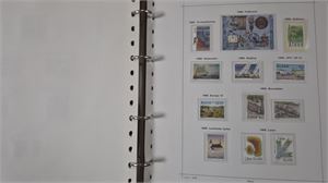ÅLAND ** samling 1984-2008 i Facitalbum, två insticksböcker med **/o dubbletter samt 7 årssatser 1990-tal