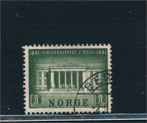 Nk 260 o. Universitetet med del av stempel "BERGEN"