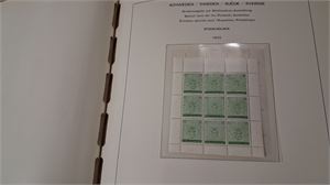 SVERIGE två Schaubekalbum med blad 1855-1975 och ett Schaubekalbum med blad 1855-1944. Det sitter