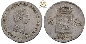 8 skilling 1825 Carl XIV Johan. Kv.01