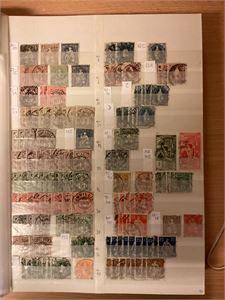 Sveits Velfylt inst.bok med dubletter og postsaker.  Mi. Verdi € 3500)