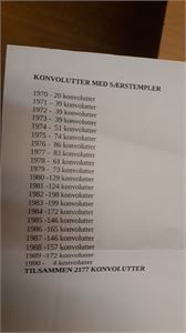 SÆRSTEMPLER 3 kasser med oppgitt 2177 brev. Noen helt bak med vanlige stempler, mulig første/siste dags bruk. Liste medfølger, vekt 12,2 kilo
