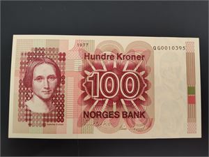 100 kroner 1977 QG erstatning ex. BMS