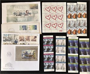 Blandingslot med hefter, småark og FDC