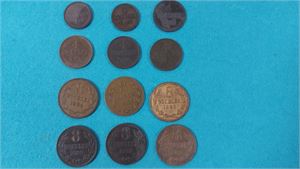 GUERNSEY lot äldre kopparmynt, några i fin kvalitet (18 ex.)