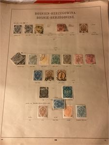 Europa Bosnia, Yoguslavia - Ungarn Italia på gamle albumark.  Ser litt spennende ut!