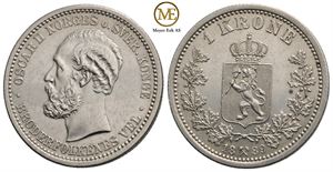 1 krone 1889 Oscar II. Kv.0