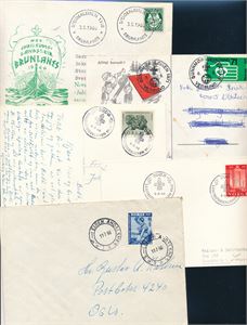 SPEIDER, 5 brev fra speiderleirer 1956-71. Åndalsnes 56, Brunlanes 60, Bodø 64 (x2) og Vegsund 71.
