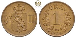 1 øre 1902 Oscar II. Kv.0