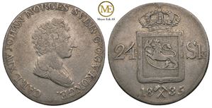 24 skilling 1835 Carl XIV Johan. Kv.1+