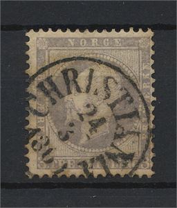 NK 3 stemplet Christiania 24/3-1860 på 3 skill Oscar
