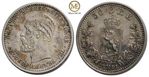 50 øre 1891 Oscar II. Kv.01