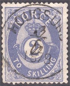 NK 17 cX 2 skill ph nydelig st. HOUGSUND 1879 med håndskrevet dato 3/6.