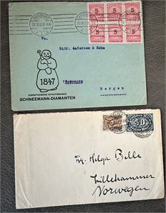 REICH-BREV 2 inflasjonsbrev til Norge 1923