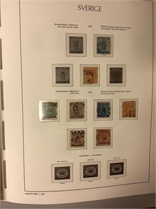 Sverige samling 1855 - 1968 st/**/* i Leuchtturm album