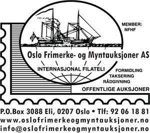 Norske Posthornmerker i skoeske. Stort sett med stolpeskrift.