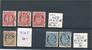 Heftemerker Nk 100B x3, 102bD og 103D x2 (Nk 175)