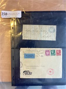 Lot med 15 diverse REK brev, (Bl.a. til USA og noen Sensur)