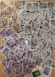 Nk ex 359-69 o. En mengde Postjubileum. Se etter stempler/varianter. GI BUD!