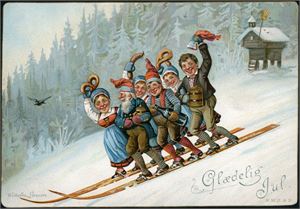 Wilhelm Larsen. "Nisser" på ski. Brukt i 1892. K-1
