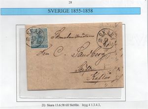 F2l 4 skill b:co på brev avstämplat SKARA 13.6.1858, intyg H.O.W, "godtagbart objekt",1,3,4,3
