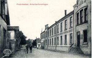 Postkort. Fredrikstad Arbeiderforeningen