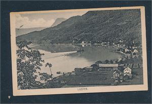 SOGN OG FJORDANE - LUSTER (Brathole) Pent kort stemplet "SØGNE 5-1-26"