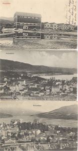 Notodden, lot med 3 småformatkort ca 1910
