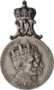 Kroningsmedaljen Haakon VII i sølv, 1906. Kv.01