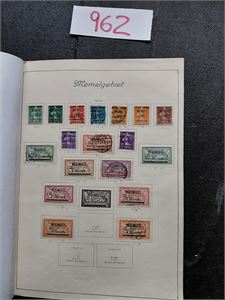 MEMELGEBIET o/x samling på gamle albumark (€ 475 + defekte for € 90)