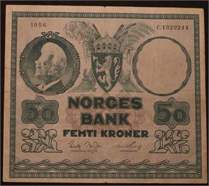 50 kroner 1956 C. Kv.1/1-