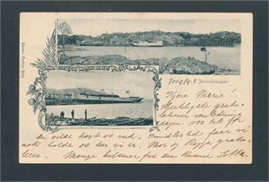 FEVIG JERNSKIBSBYGGERI (Halvor Ribe) stemplet "ARENDAL 14 VIII 03"