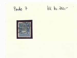 PORTO Nk 7 o. 20øre, velsentrert merke (Hk 750)