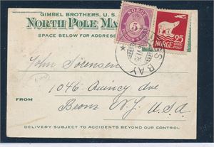 LUFTPOST Trans Polar Flight Expedition med Nk 118 og 136 stemplet "KINGS BAY 16 VI 25"