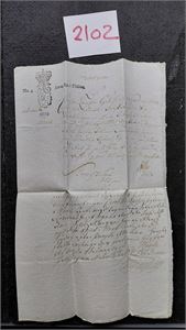 STEMPLET PAPIR Christian VII 24 skilling 1803. Dokument No 4. Pent med noen arkivbretter