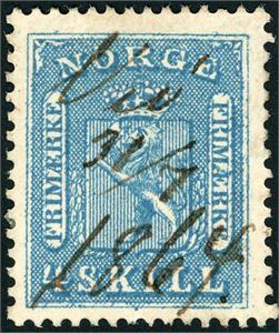 8 I. 4 skill, annullert med håndskrevet stedsnavm "Veø 31/7 1864".