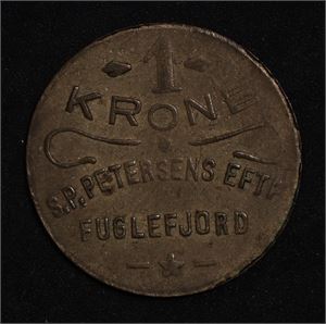 1 krone S.P. Pettersons eftf. Færøyene 1/1+ Sieg 3.8