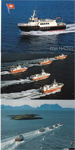 Båtkort - 3 stk.  Hurtigbåtar  M/S Hadsel og 5 stk Salten Dampskibselskab sine båtar.