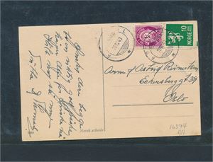 Julekort stemplet reservestempel "ARENDAL 20 IV 43"