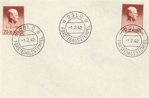NK 300 - 301 Quisling FDC 1-2-42 (500.-)